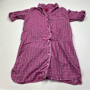 Victoria’s Secret Classic Pink PlaidDrop Waist Nightshirt Size Medium